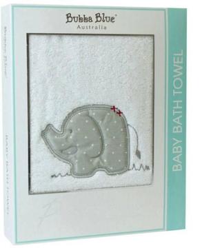 Bubba blue baby elephant towel brand new in box