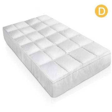 New Goose Down Filling and Feather Mattress Topper - Double Hig