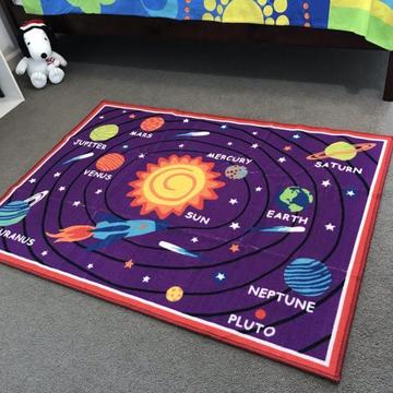 Kids Rugs Solar System 140cm x 100cm play and learn