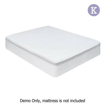 King Size Waterproof Bamboo Fibre Mattress Protector Fitted Fab