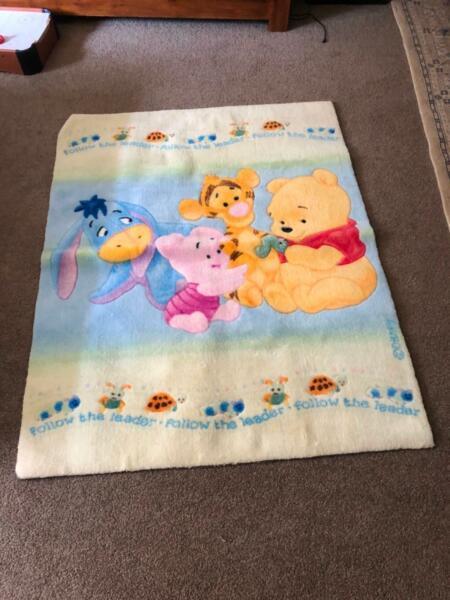 Winnie the Pooh floor rug only $20 as new !!