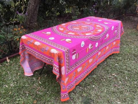 Aztec Elephants Table Cloth Handmade