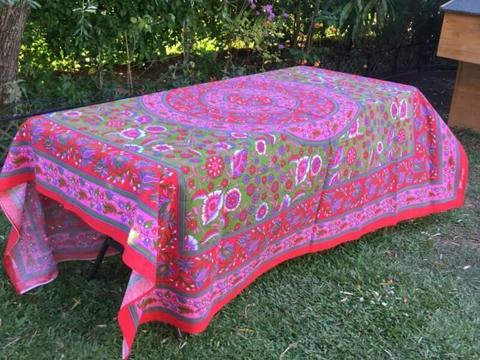 Table Cloth - Garden Romance Centerpiece Handmade