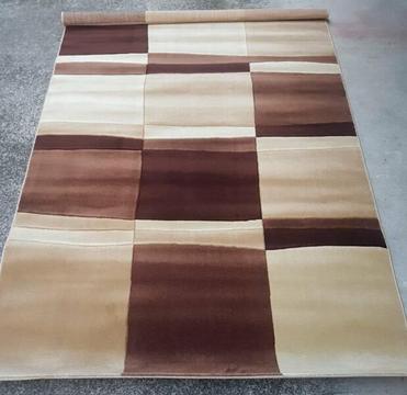 Brand New floor rug Sunset Linea brown & beige 1.6 x 2.3 metre