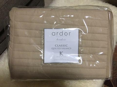 Valance, king size bed , stone colour