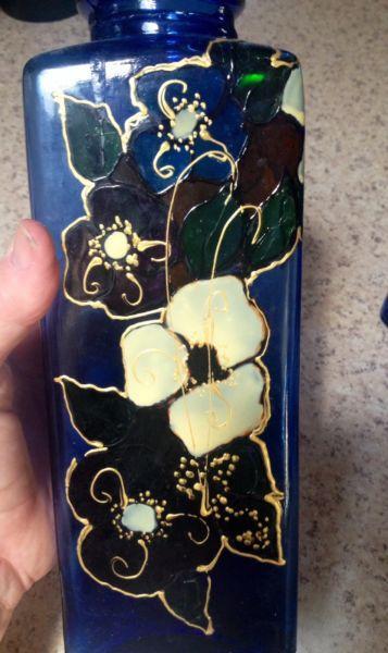 Vases / Canisters Decorative Hand Painted Translucent Blue&Gold