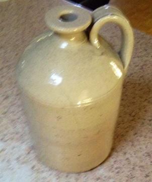 Pottery Jug Very large Very old Off White FOWLER WARE