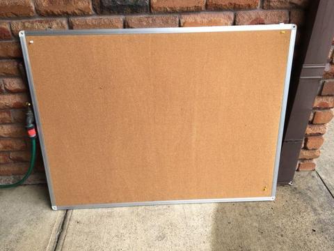 Cork board in aluminium frame