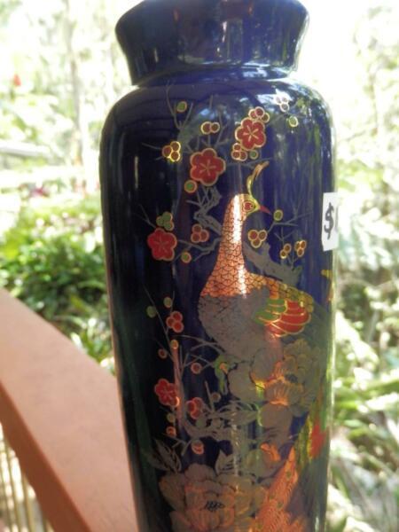 Japanese Peacock Vase