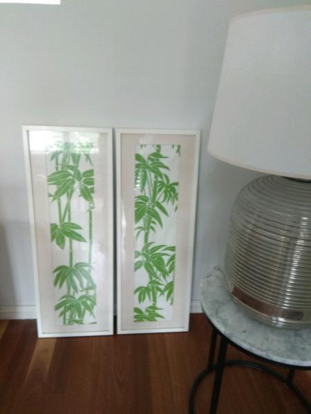 2 Decorative Prints Pictures in Frames