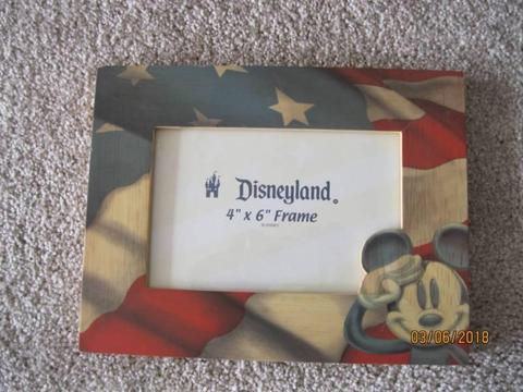 WALT DISNEY WOODEN PHOTO FRAME WITH GLASS FRONT