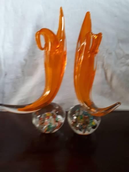 Retro set/2 Art Glass vases for the collector