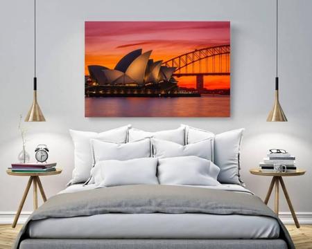 Sydney Harbour Canvas Print Blue Sydney Australia 100cm x 70cm