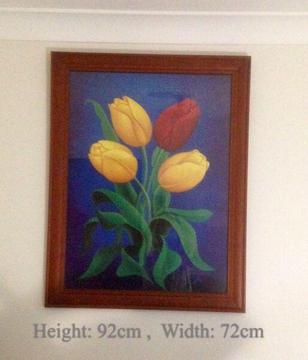 Large tulips flowers Picture art