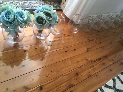 8 x glass vases oval handle shape wedding home decoration