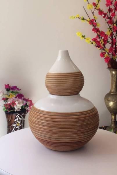 Oriental Porcelain Vase, Gourd Shaped, Decorative, Practical, Use