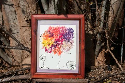 Pictures tree of life frame hand painted nature