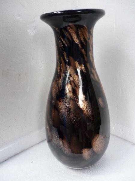 Overlay glass vase