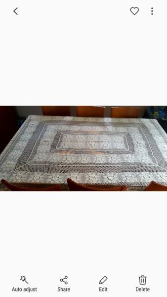 Crochet tablecloth