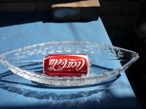Mikasa crystal canoe shaped bowl