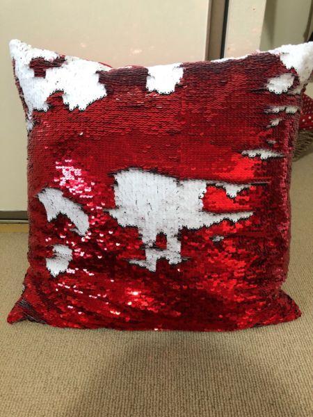 Sequin pillow