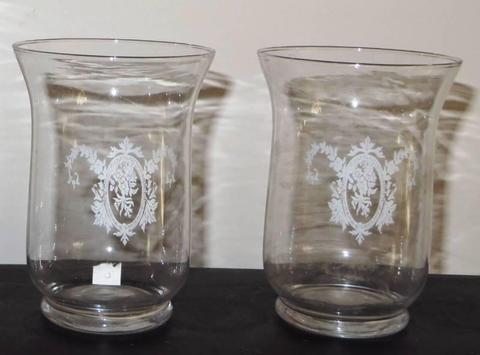 Two Glass Vases - Diameter - 11cm - Height -15.2 - Diameter - 11c