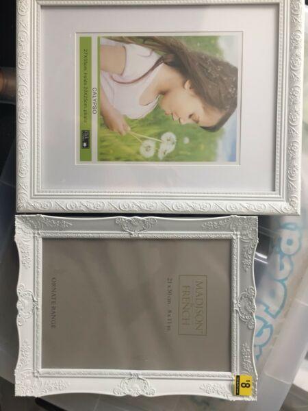 Brand new white picture frames