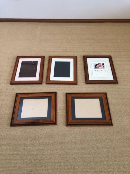 5 x Timber photo frames 11x14 inches or 8x10 inches with border