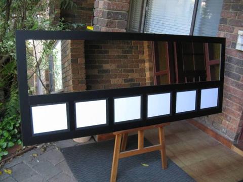 Full Length Mirror & Picture Frames Matt Black Frame 201x72cm