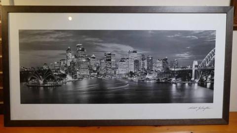 Framed Sydney Harbour Photo - Robert Billington 105cm x 55cm
