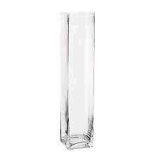 Glass square Tank vase 12cm x12cmx60cm high