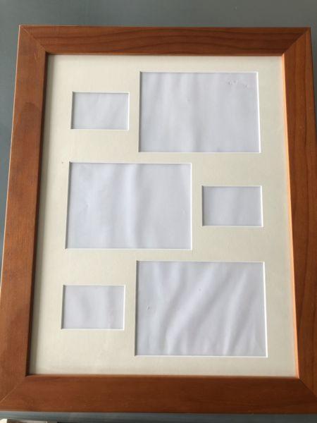 Collage picture frame (wood) - excellent condition
