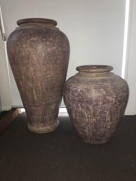 Urn Vases - 1 x tall and 1 x medium