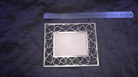 silver heart photo frame - excellent condition