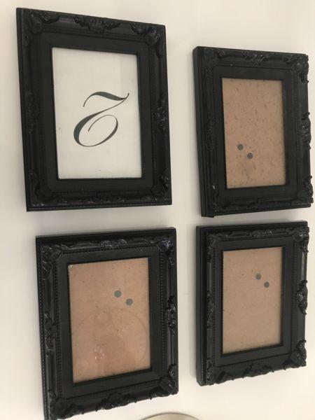 Black French Provincial Picture Photo Frames