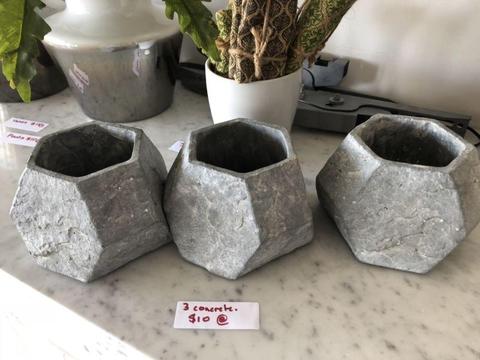 3x Concrete Holders ($10 Each)