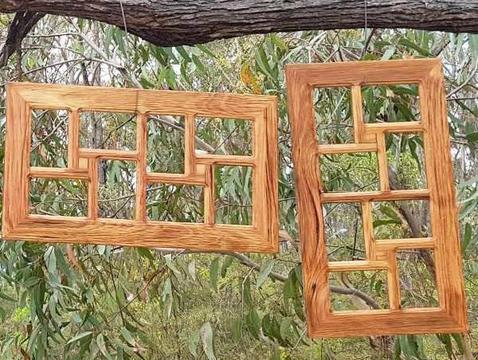 Recycled Timber 8 Window Photo Frame