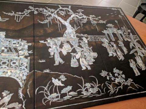 CHINESE WALL ART - MOTHER OF PEARL