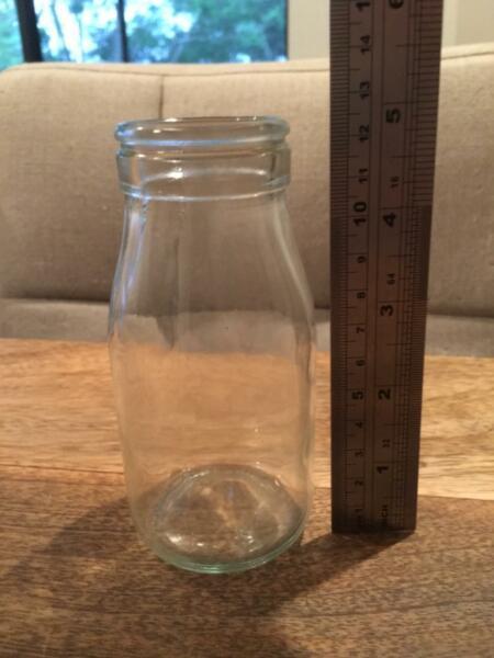 Small glass milk bottles 20, great for wedding decorations