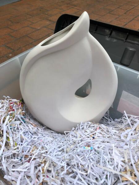 Greenware ceramic unfired pottery vases bowels