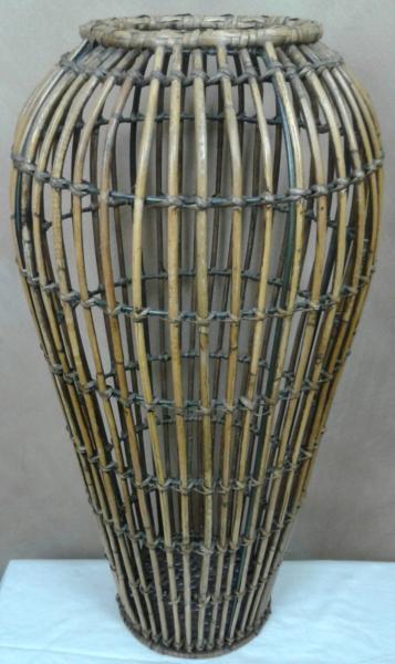 Large Cane Floor Vase