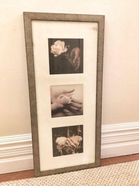 Timber Picture Frame - Three Hands Print