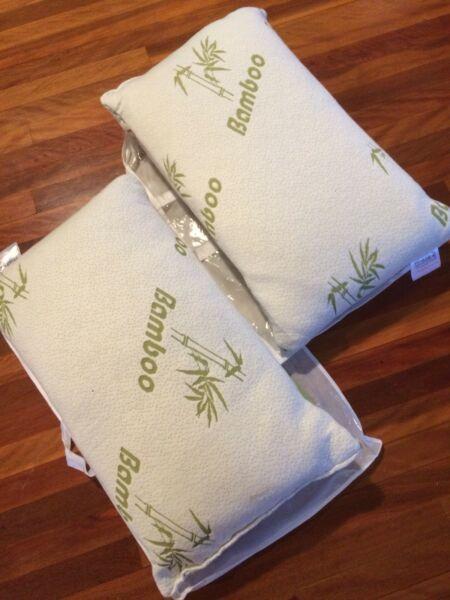 Bamboo memory foam pillows (2)
