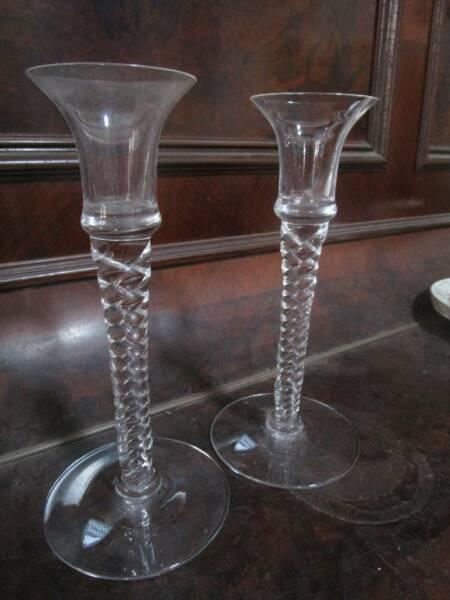 Orrefors candlesticks, perfect condition: $40