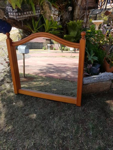 Mirror, large timber frame