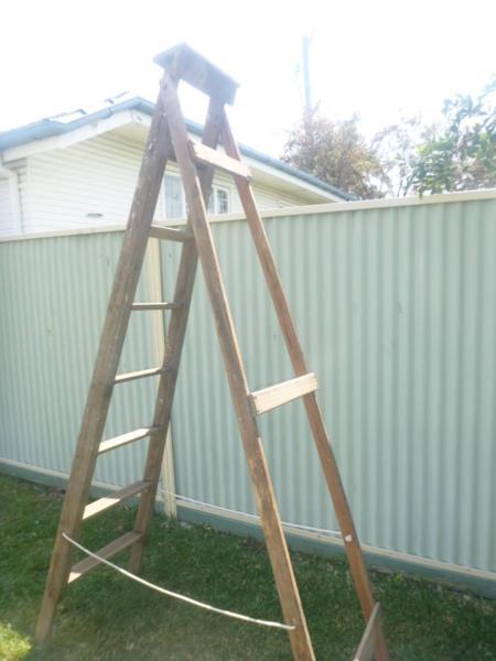 timber vintage ladder