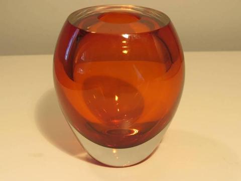 Hand blown glass vase or candlestick