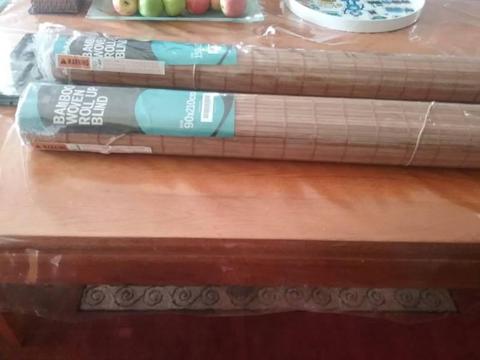 Brand new bamboo woven roll up blinds