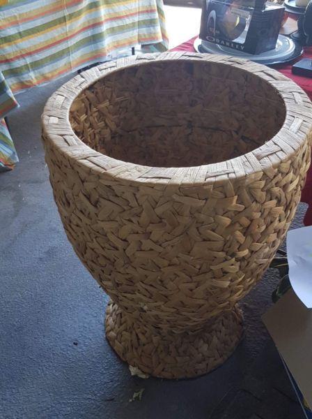 Woven Cane Planter Basket
