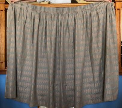 Curtains 2 x pair - blue/grey and pink